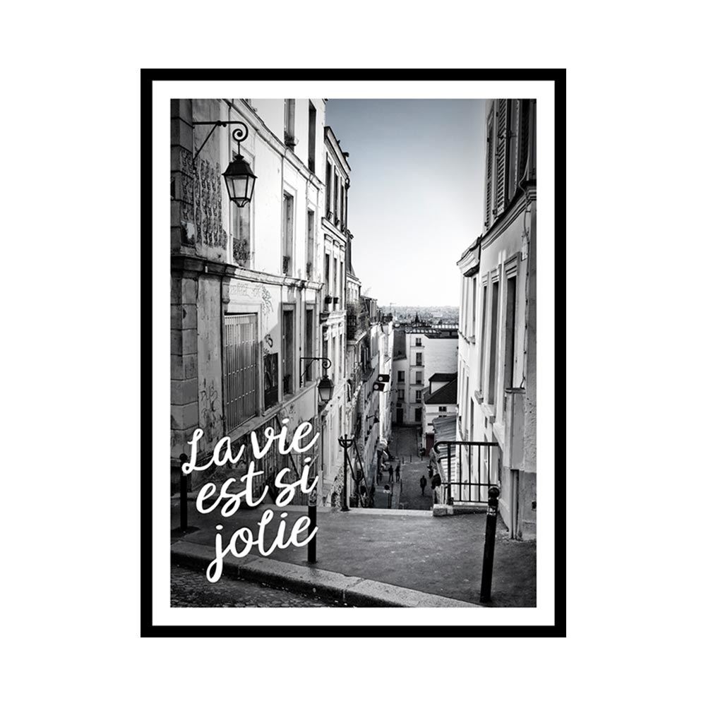 Toile ville 60x40"la vie..."