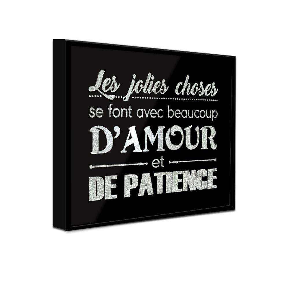 Cadre paillette  "amour..."
