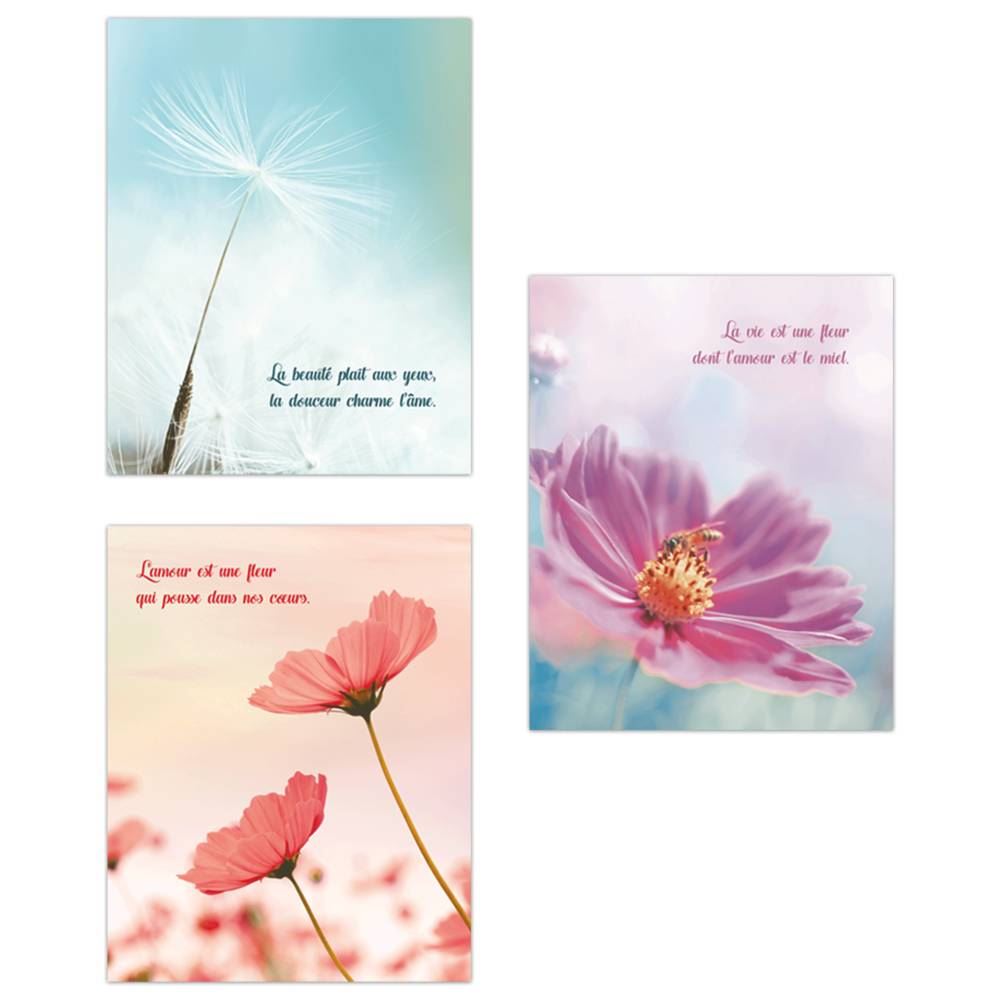 Toile fleurs 28x35 3mods /6pcs