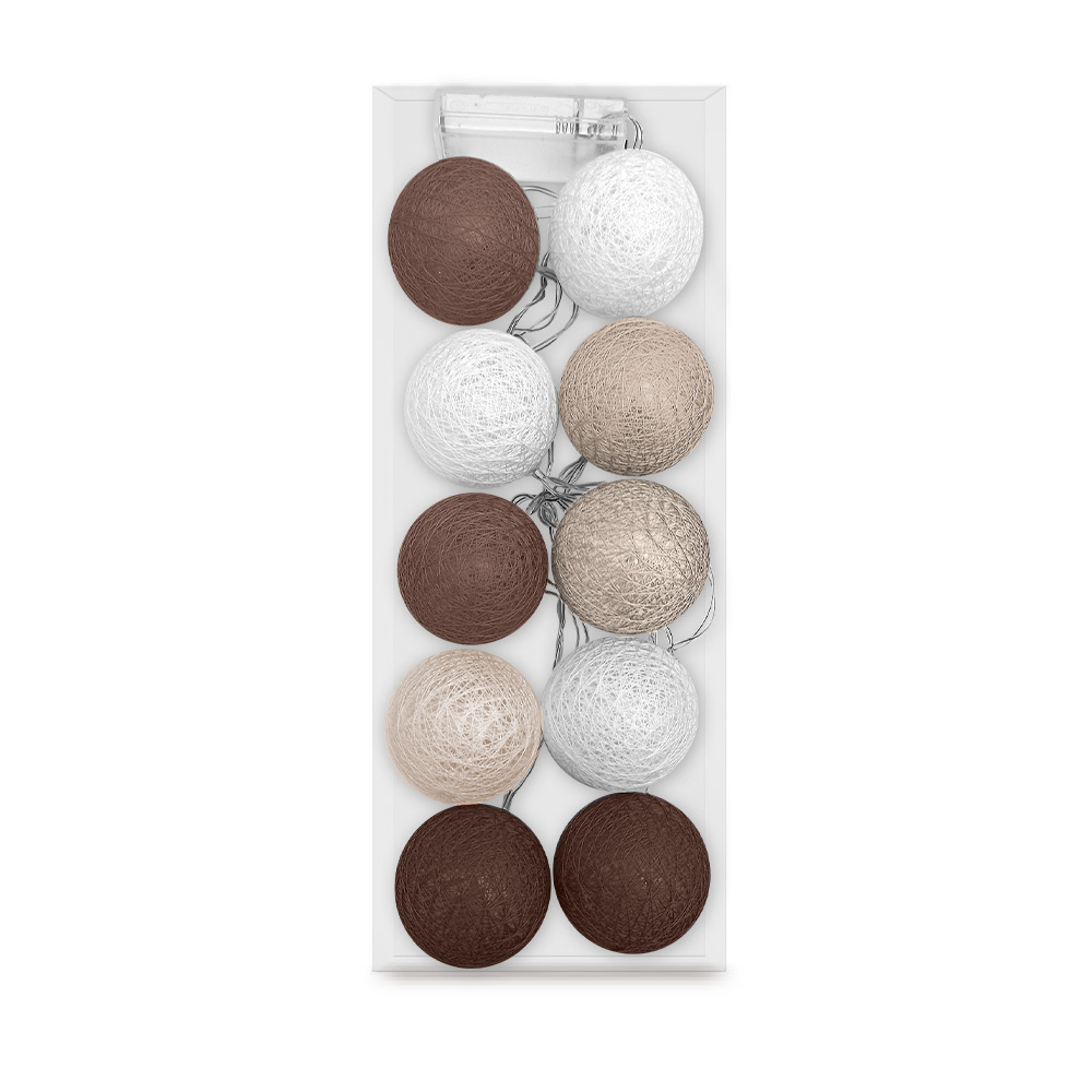 Guirlande lumineuse marron/blanc