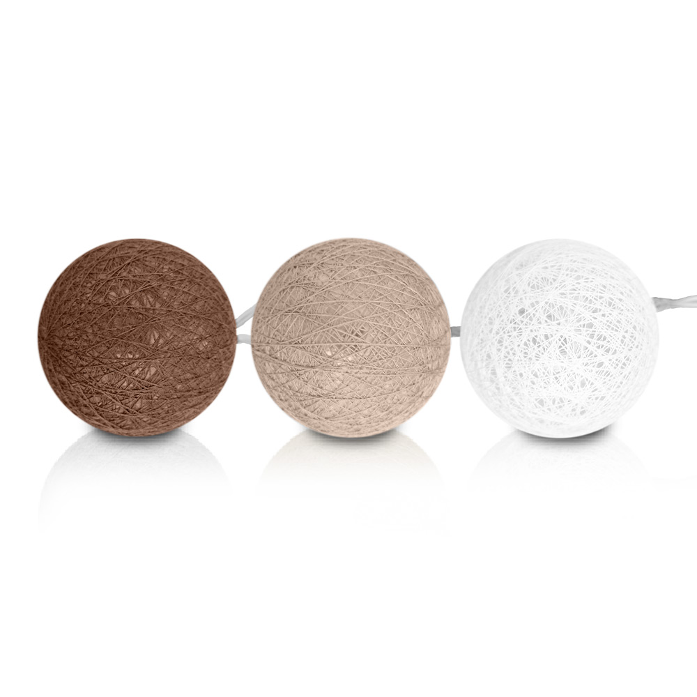 Guirlande lumineuse marron/blanc