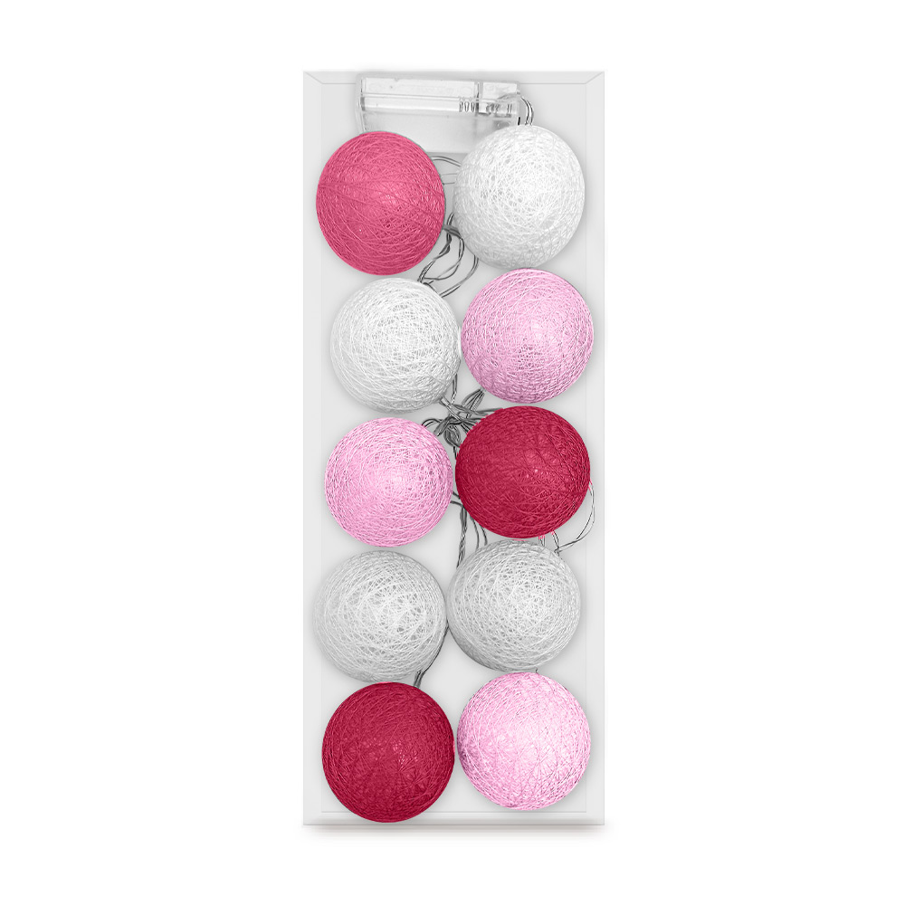 Guirlande lumineuse rose/blanc