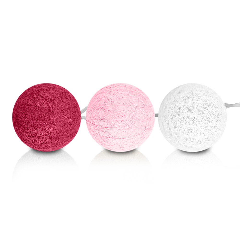 Guirlande lumineuse rose/blanc