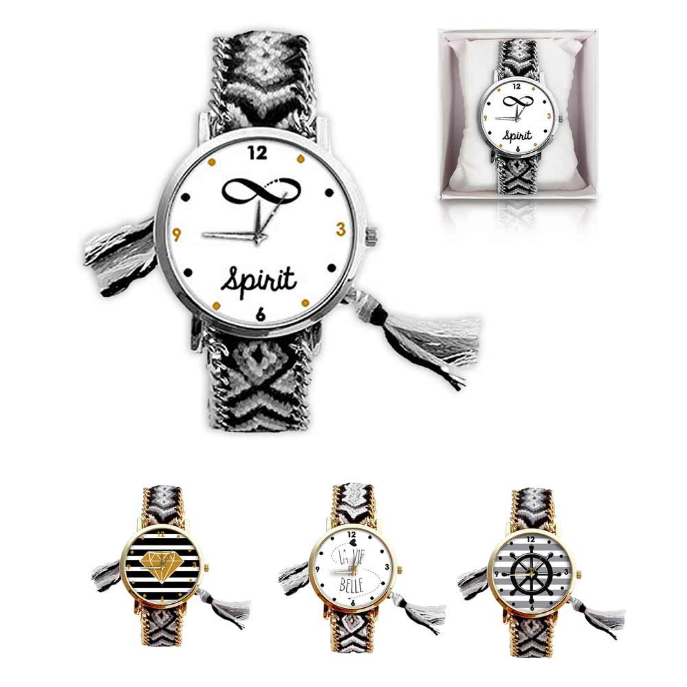 Montre "black & white" 4mods /8pcs