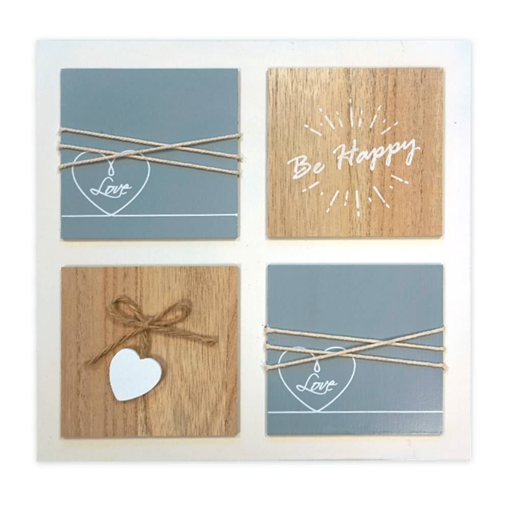 Cadre bois 4 tableaux 30x30