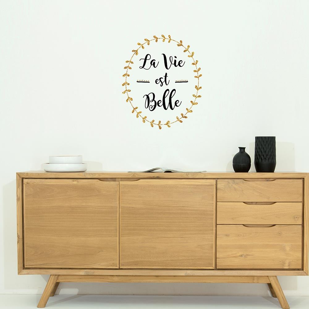 Sticker paillettes la vie...