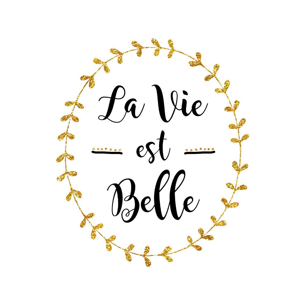 Sticker paillettes la vie...