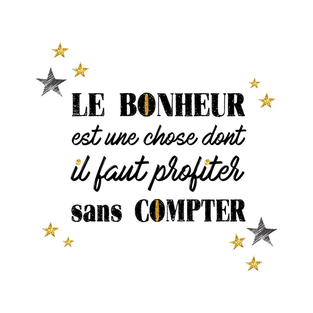 Sticker paillettes bonheur etoile