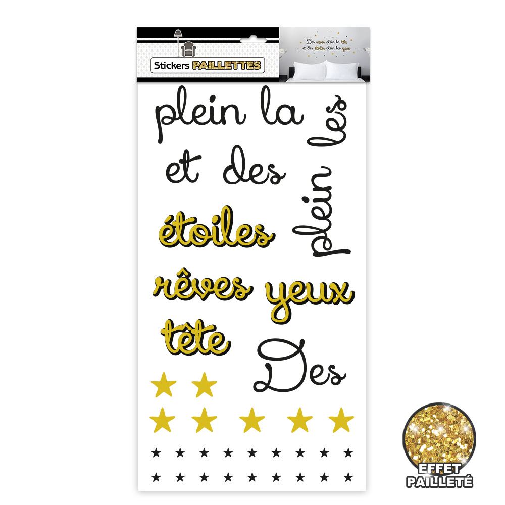 Sticker paillettes reves