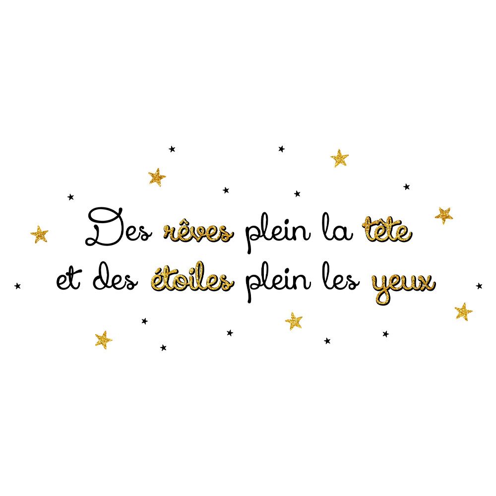 Sticker paillettes reves