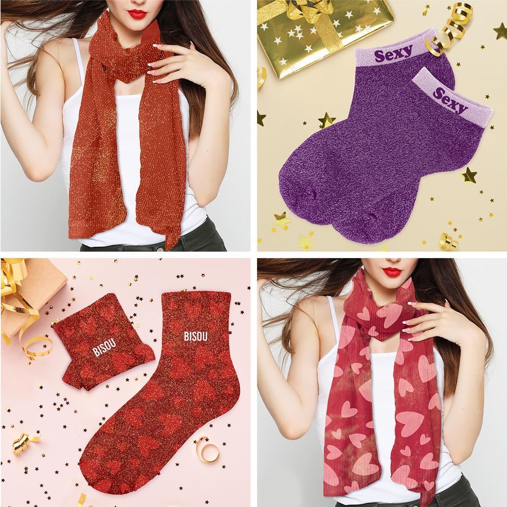 Rubrique Foulards / Tongs & Claquettes Paillettes