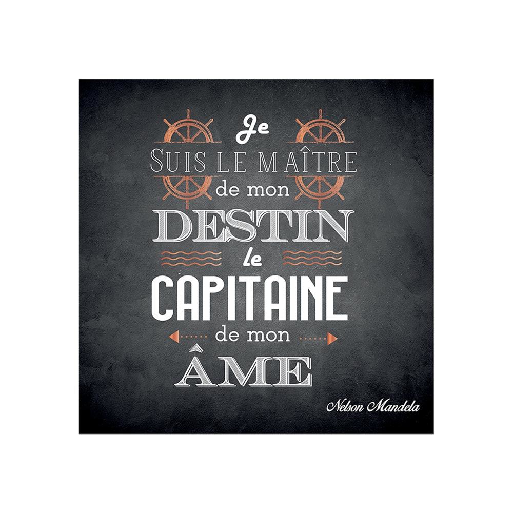 Toile citation ardoise ame