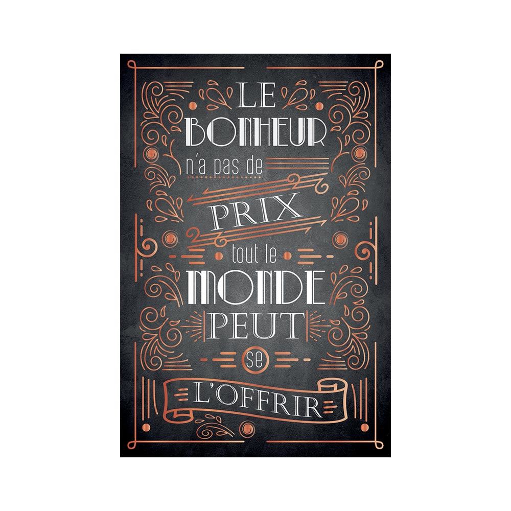 Toile citation ardoise monde