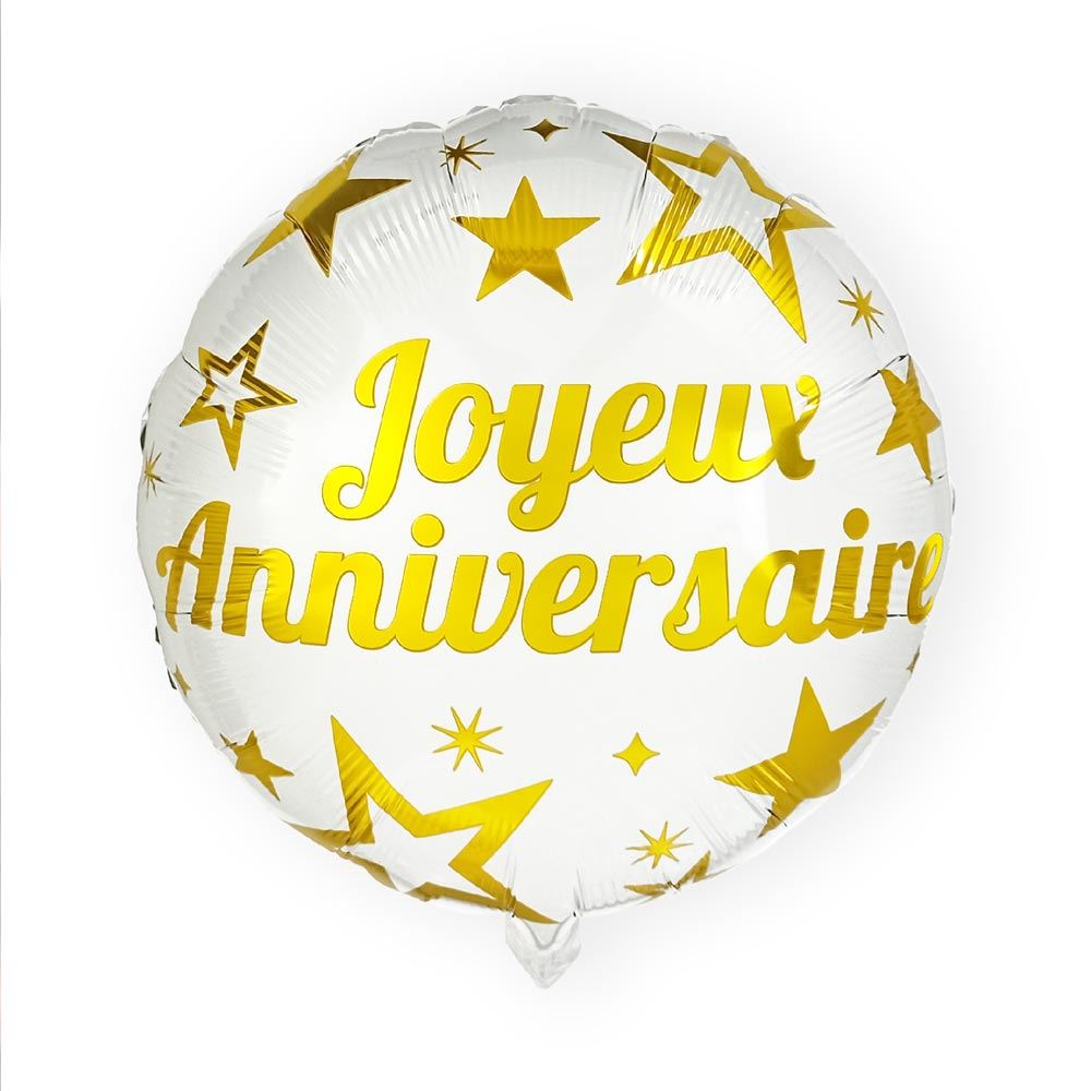 Ballon metal anniv chic or