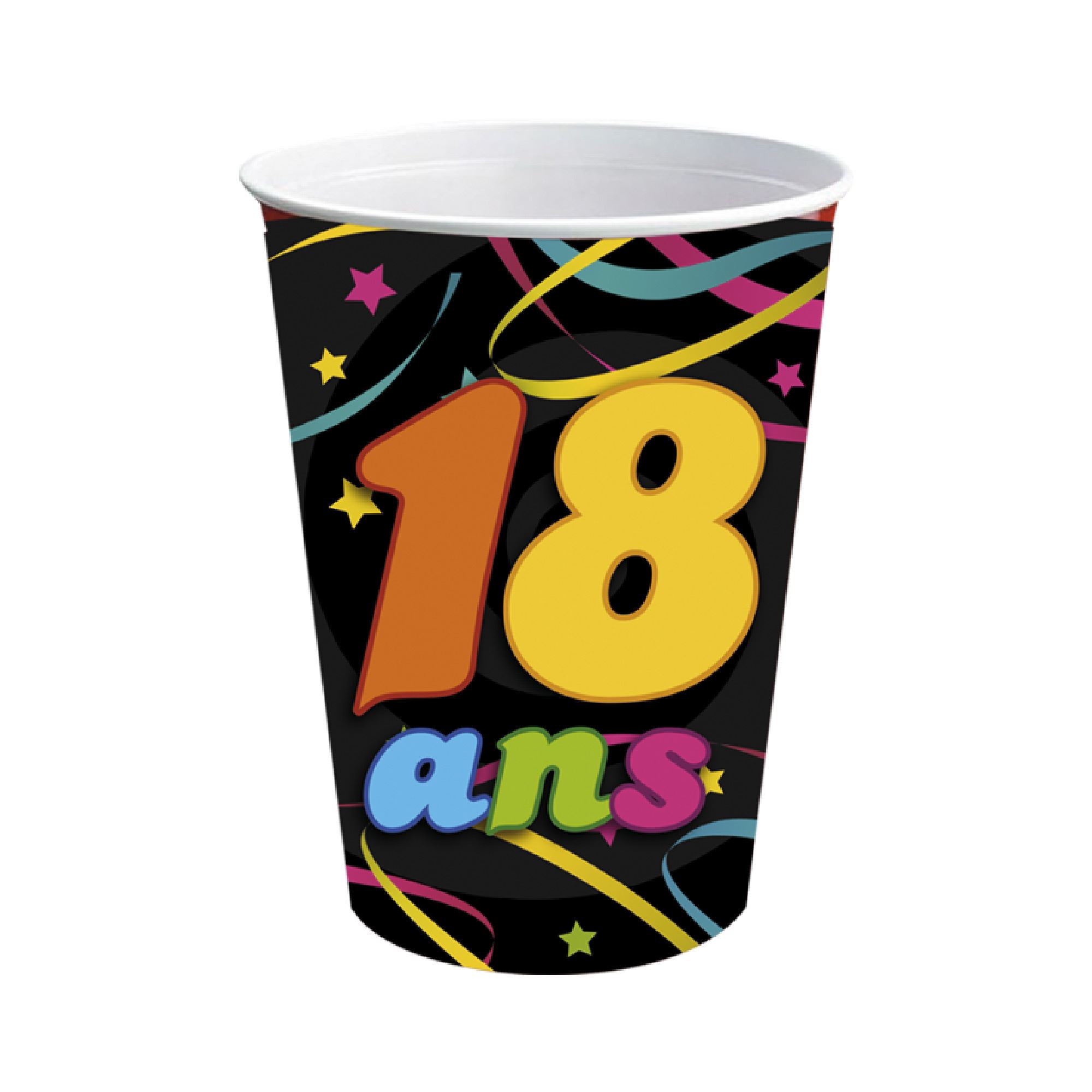 Pack 6 gobelet 50cl 18ans