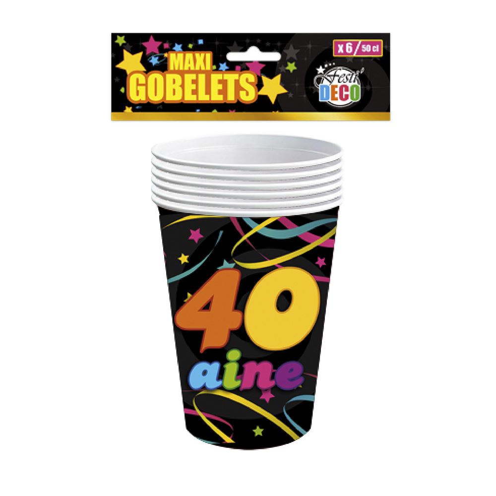 Pack 6 gobelet 50cl 40aine