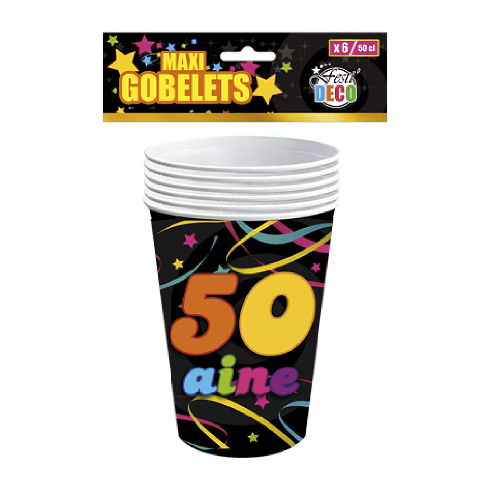 Pack 6 gobelet 50cl 50aine