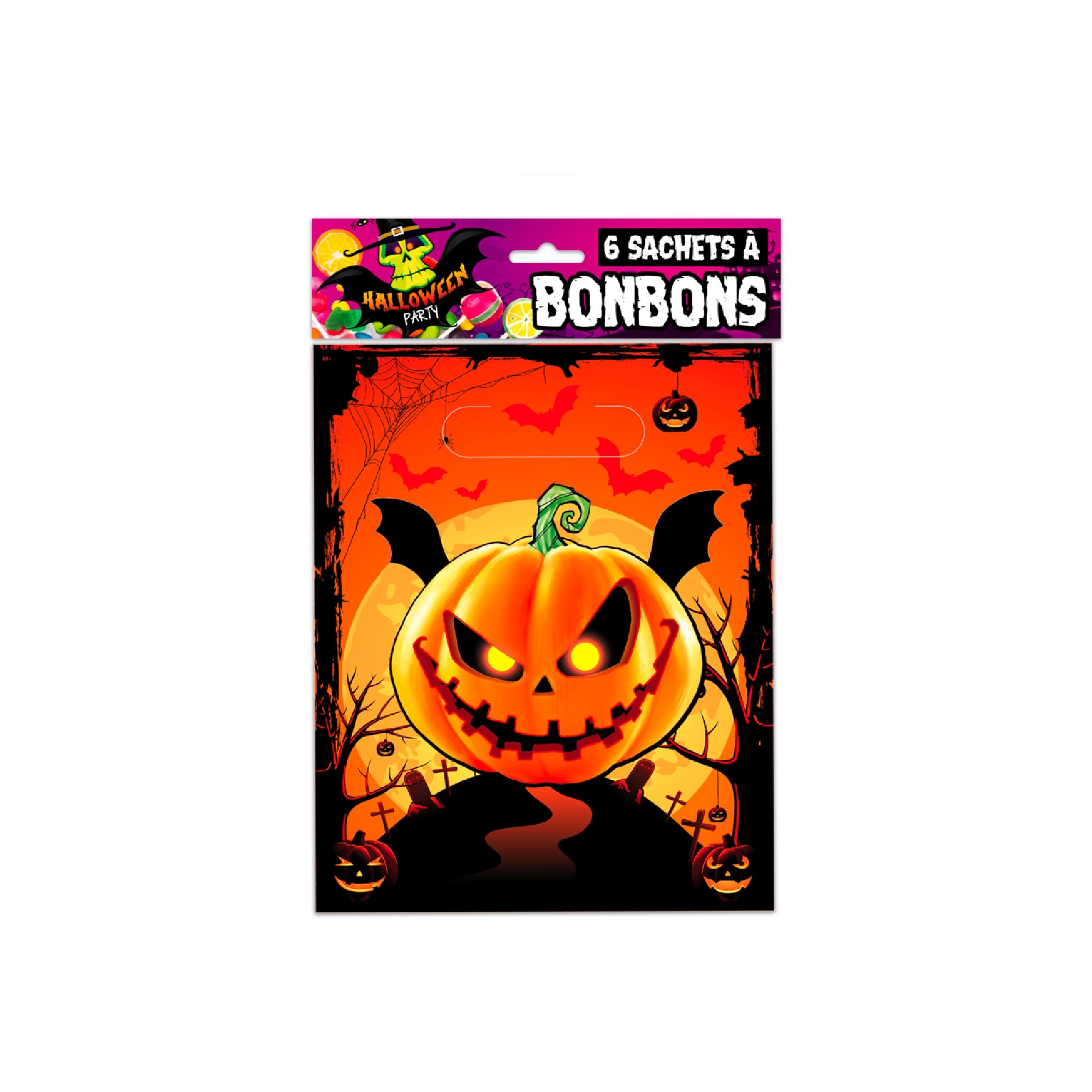Sachet 6 pochette halloween