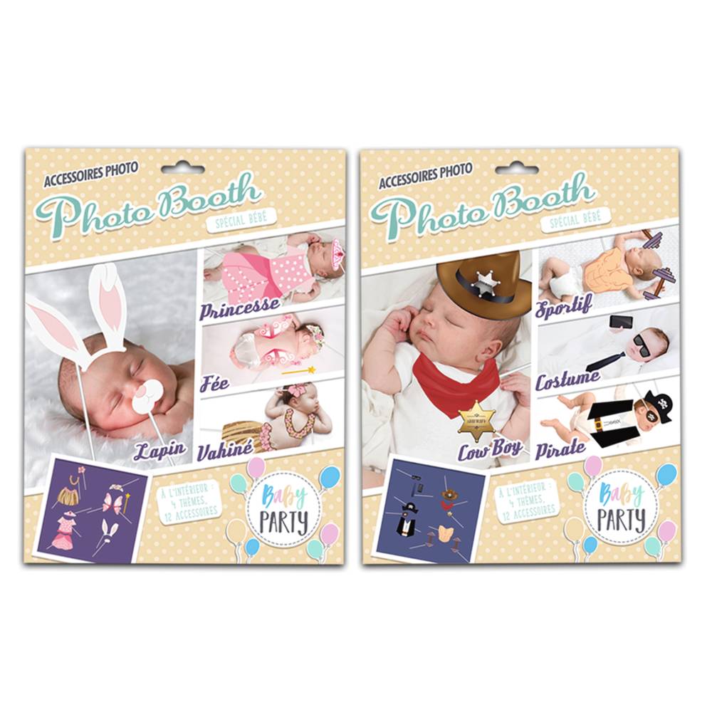 Photobooth baby party 2mods /12pcs