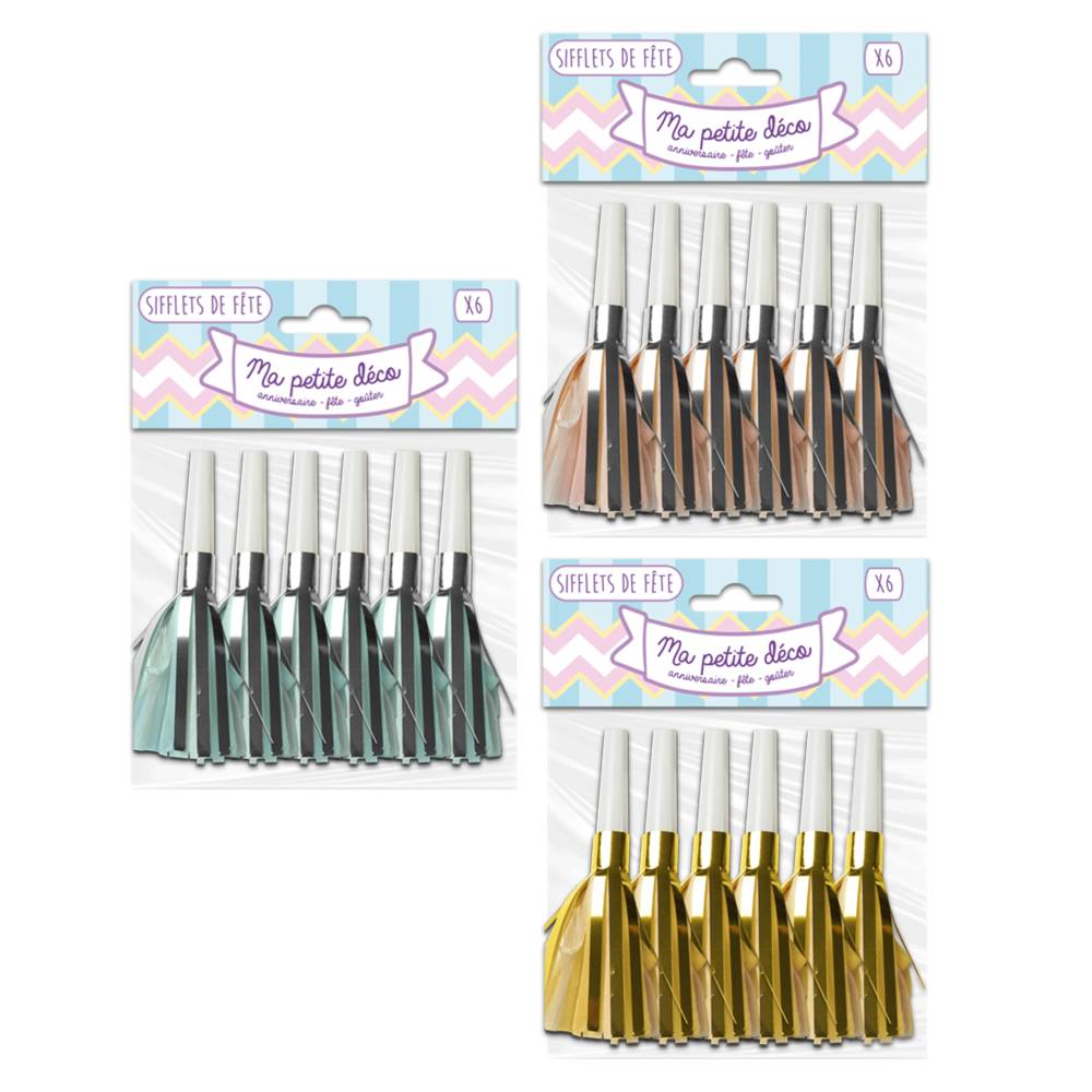 Pack de 6 sifflet 3mods /12pcs