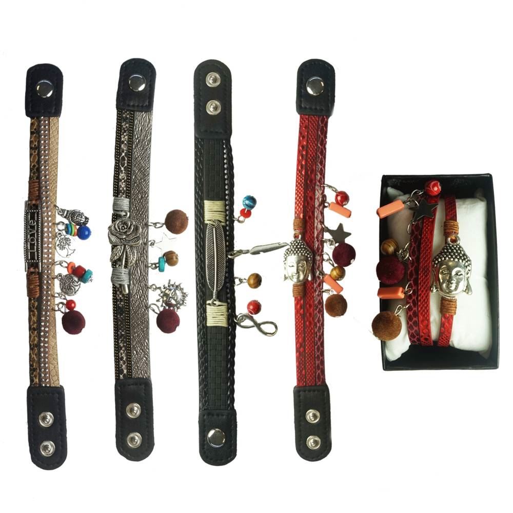 Bracelet breloques 4mods /24pcs