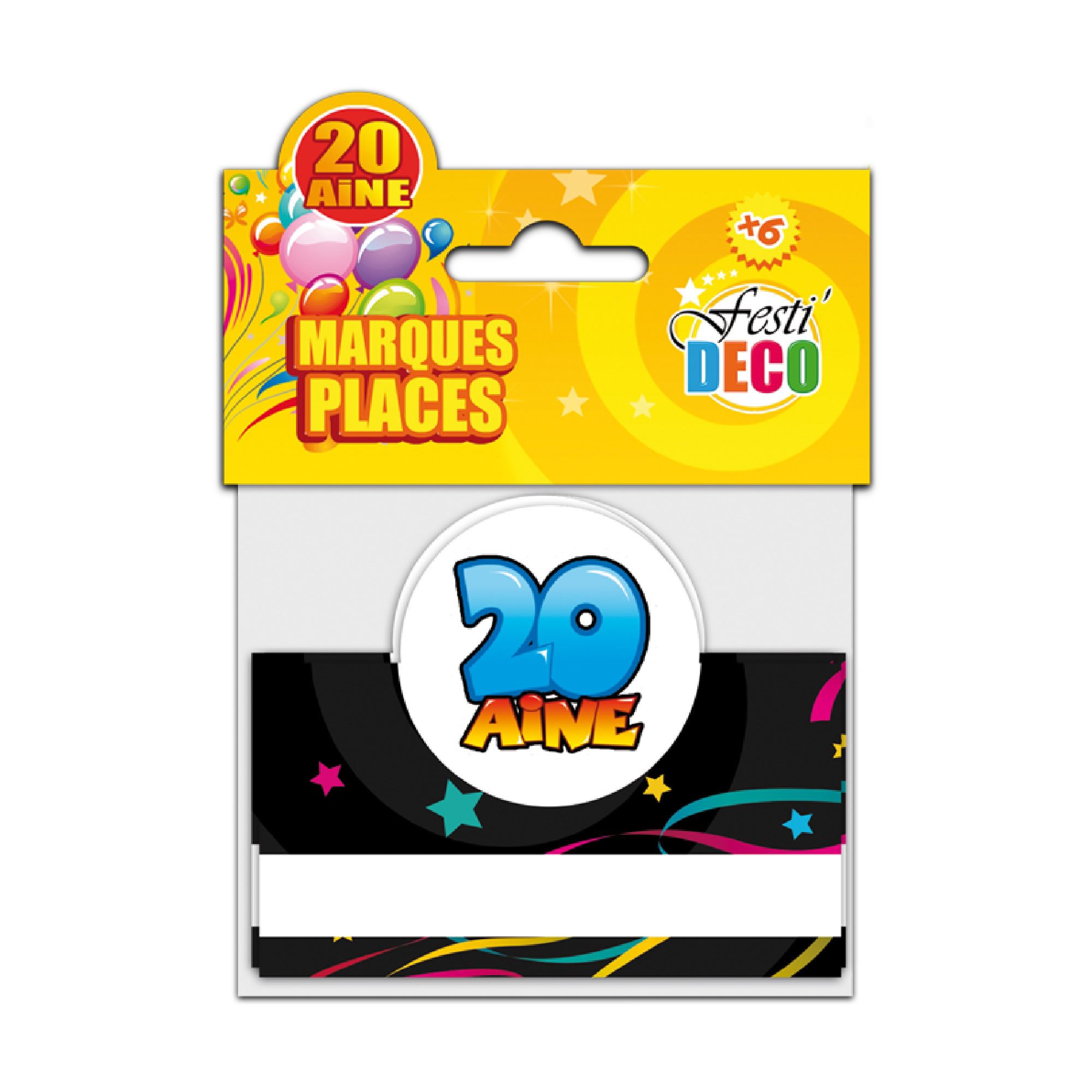 Pack 6 marque place 20aine