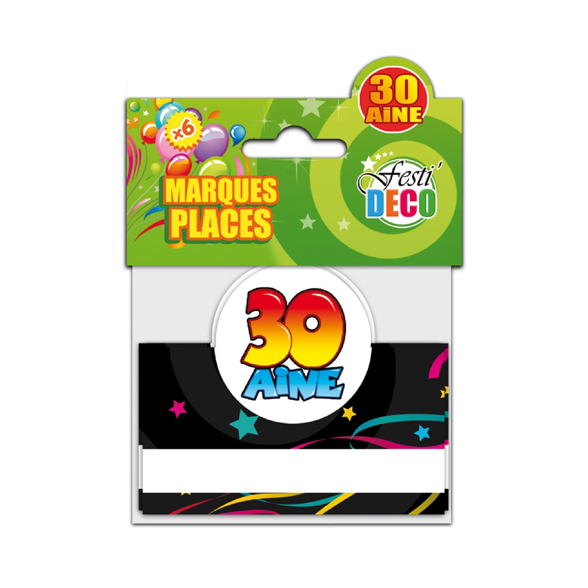Pack 6 marque place 30aine