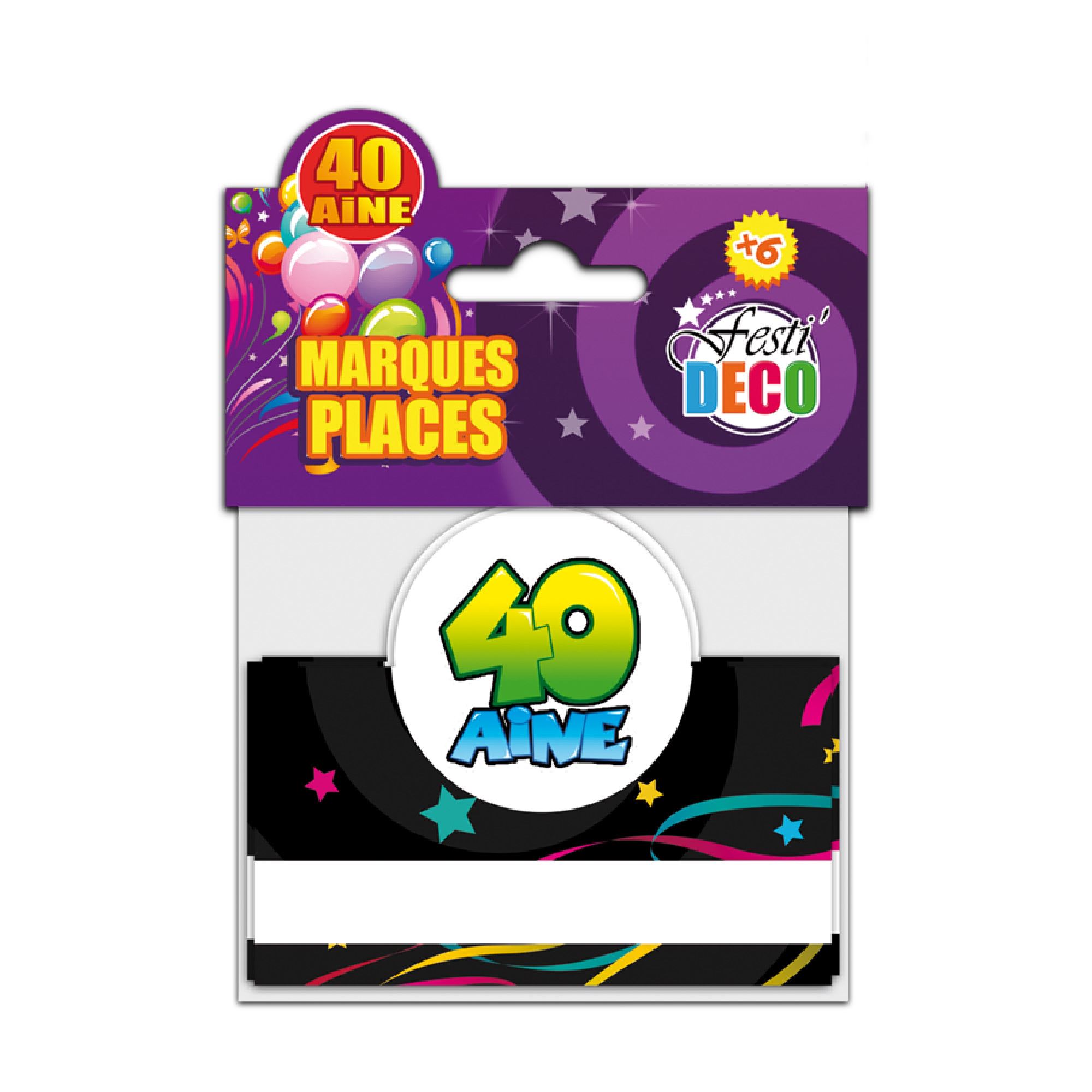 Pack 6 marque place 40aine