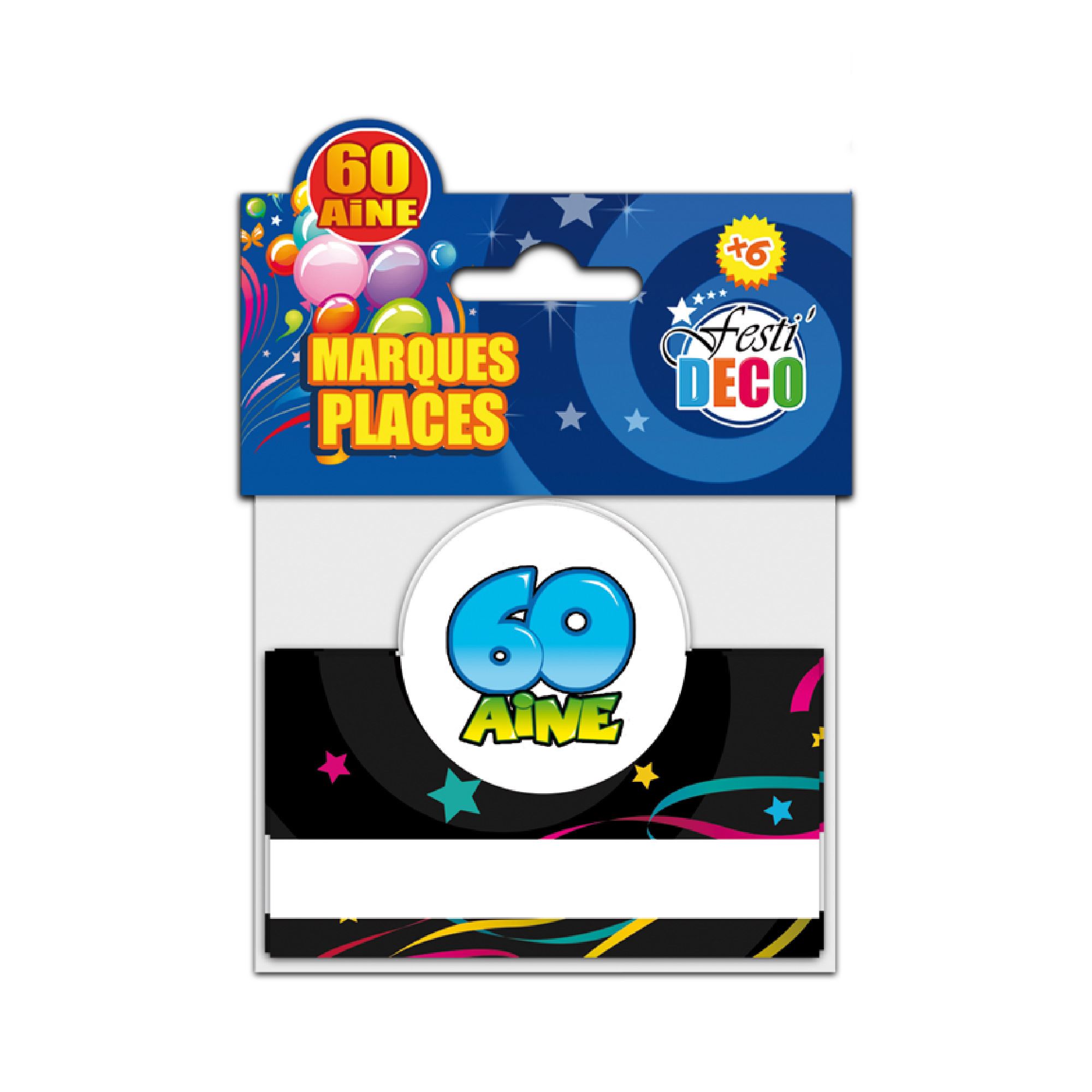 Pack 6 marque place 60aine