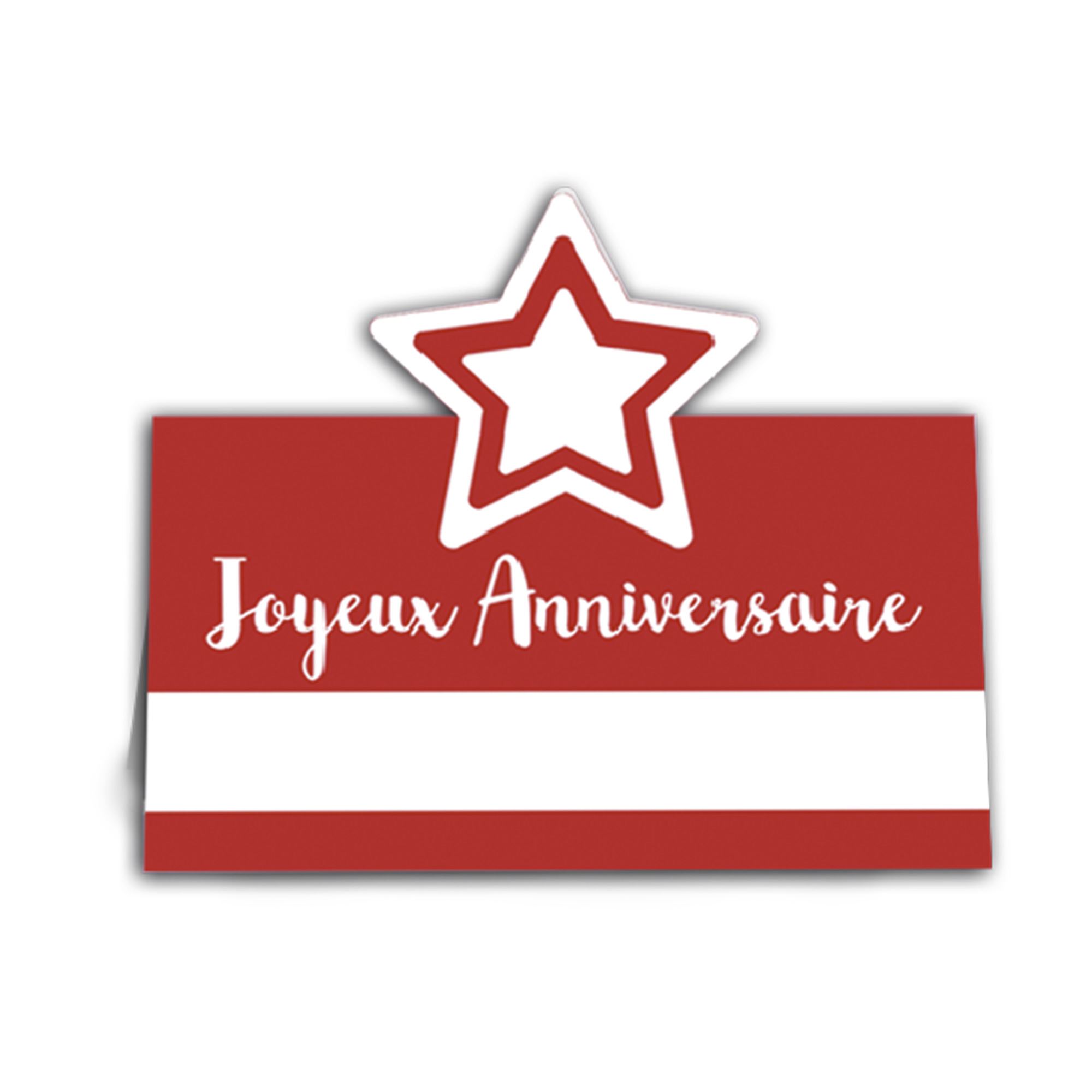 Pack 6 marque place anniv ro