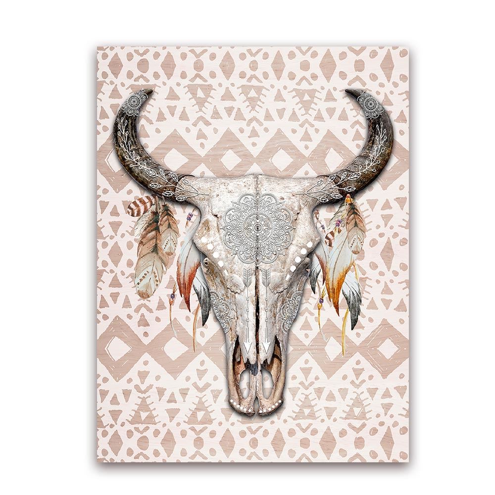 Toile boho tete buffle