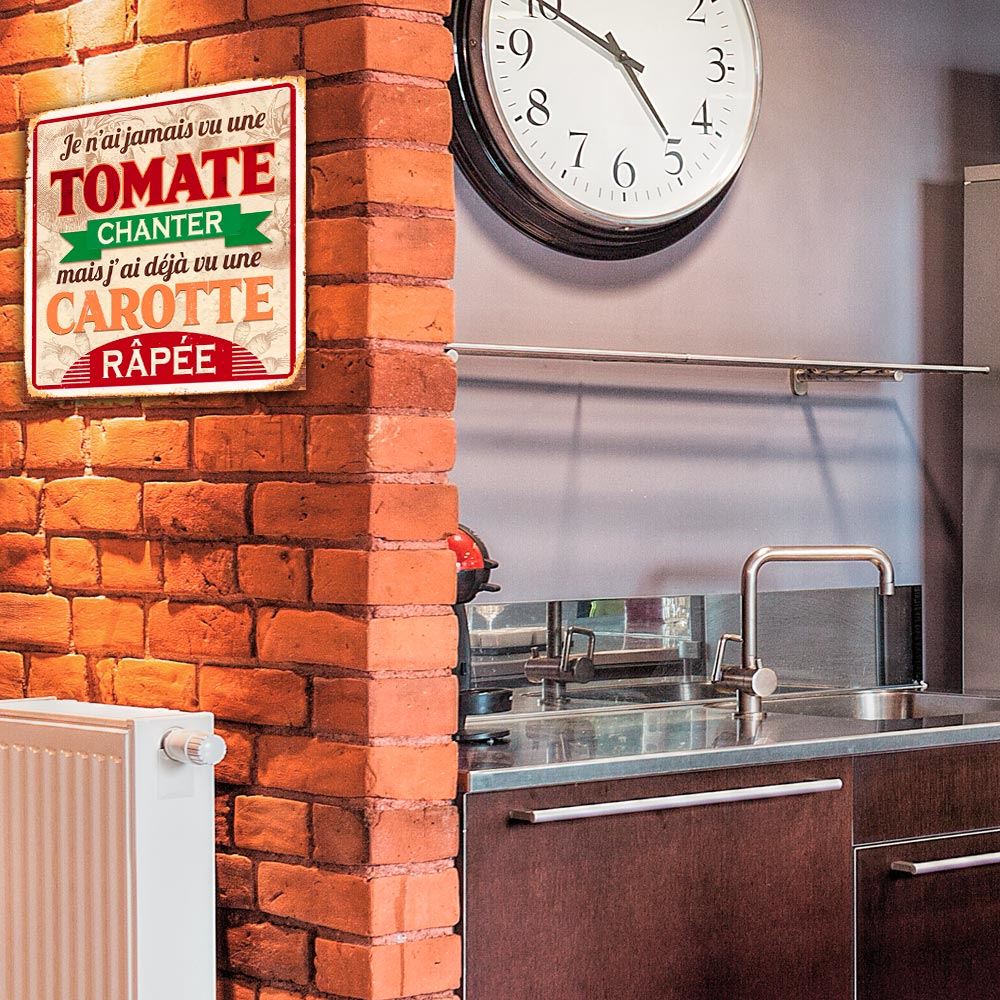 Plaque metal tomate