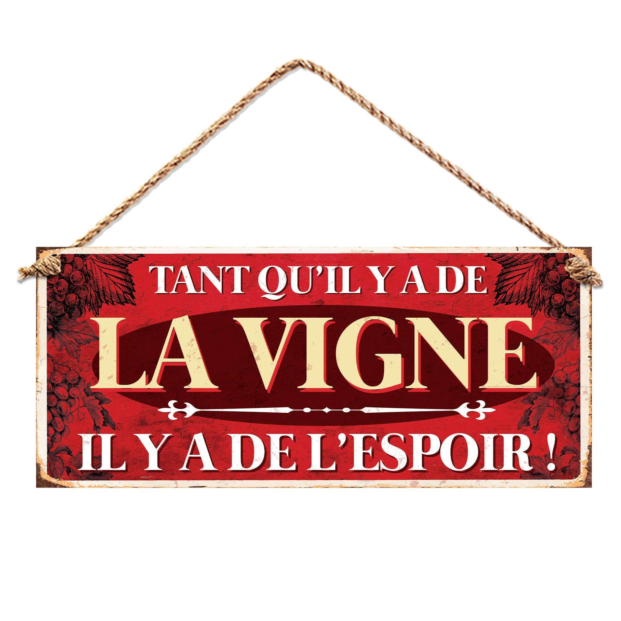Plaque metal la vigne