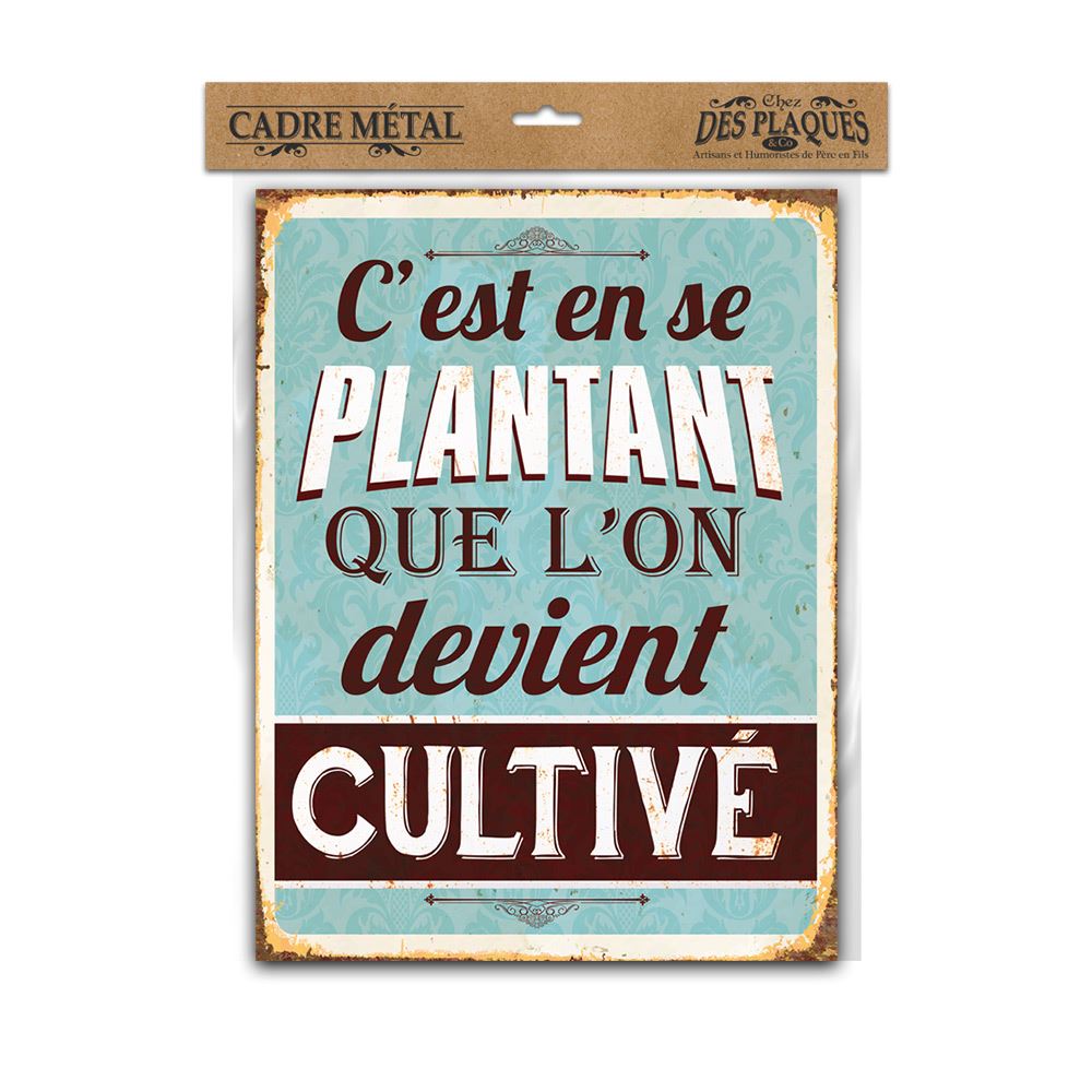 Plaque metal cultive