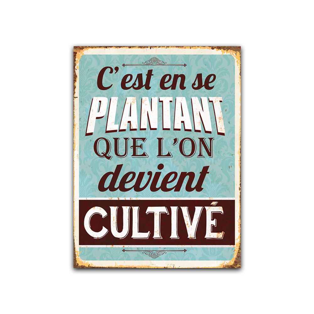 Plaque metal cultive