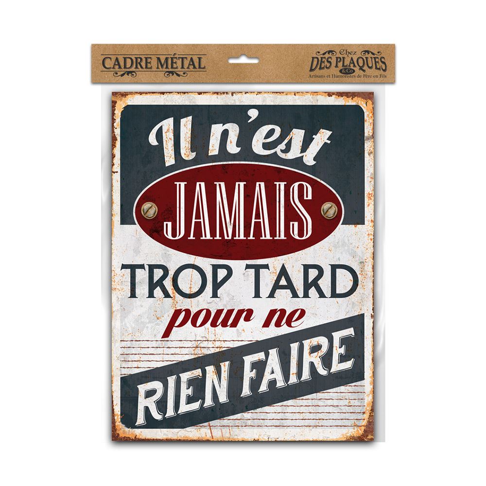Plaque metal rien faire
