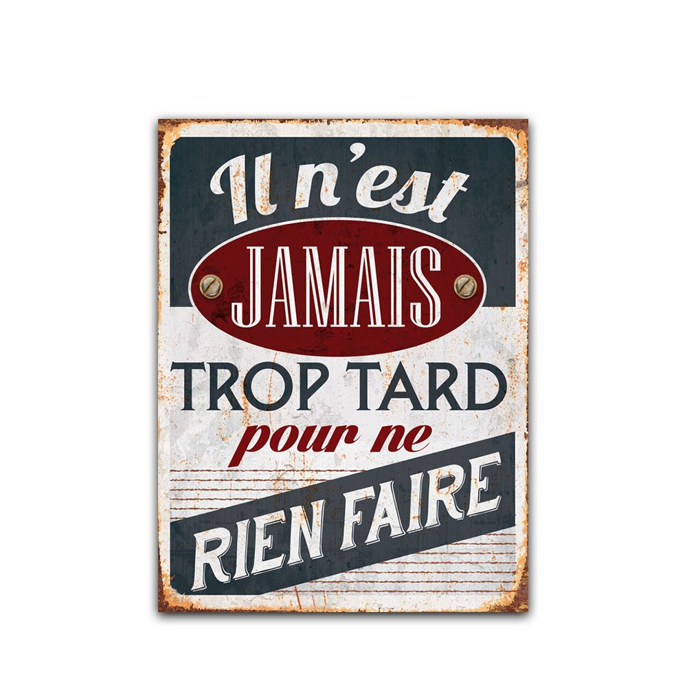 Plaque metal rien faire