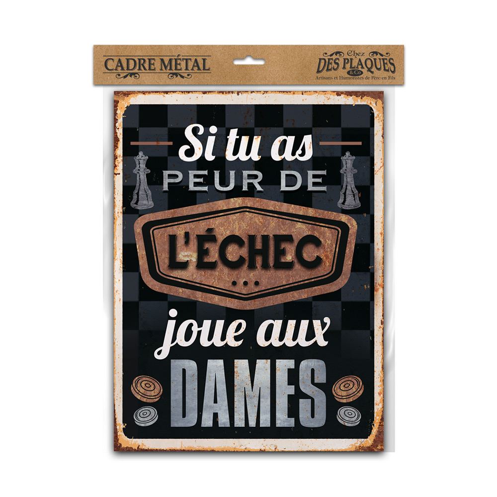 Plaque metal dames