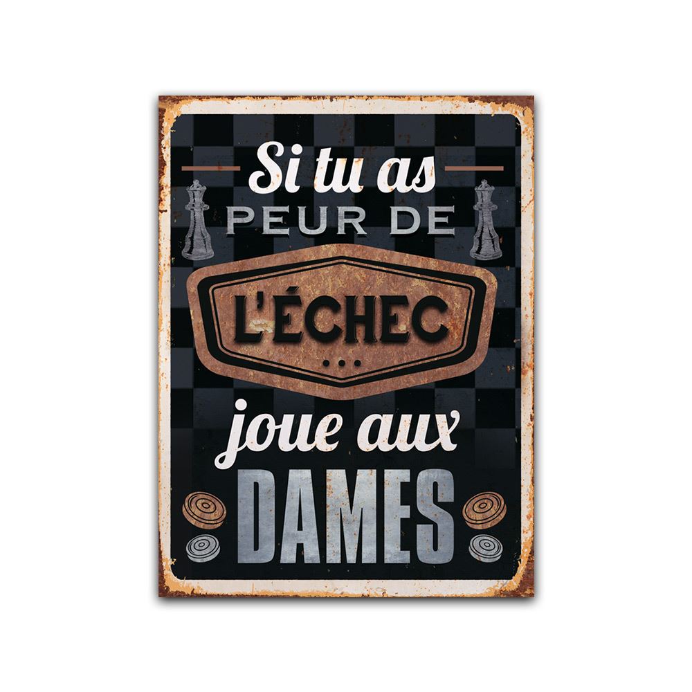 Plaque metal dames