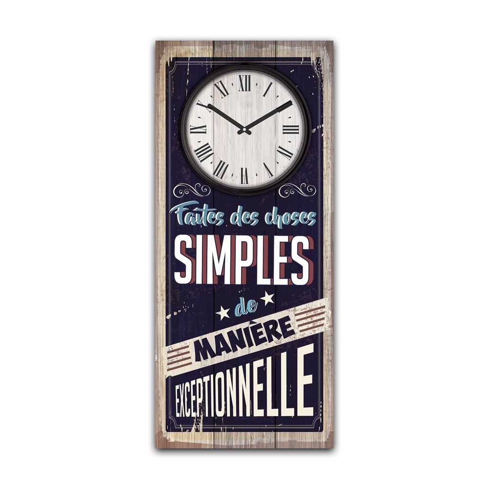 Horloge "choses simples"