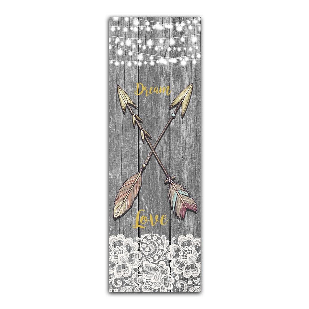 Toile boho verticale fleches