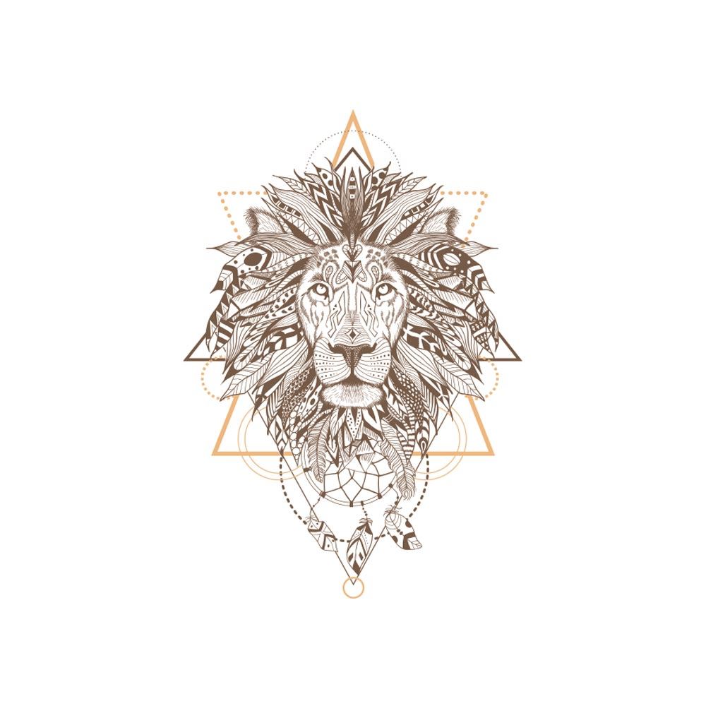 Sticker boho lion