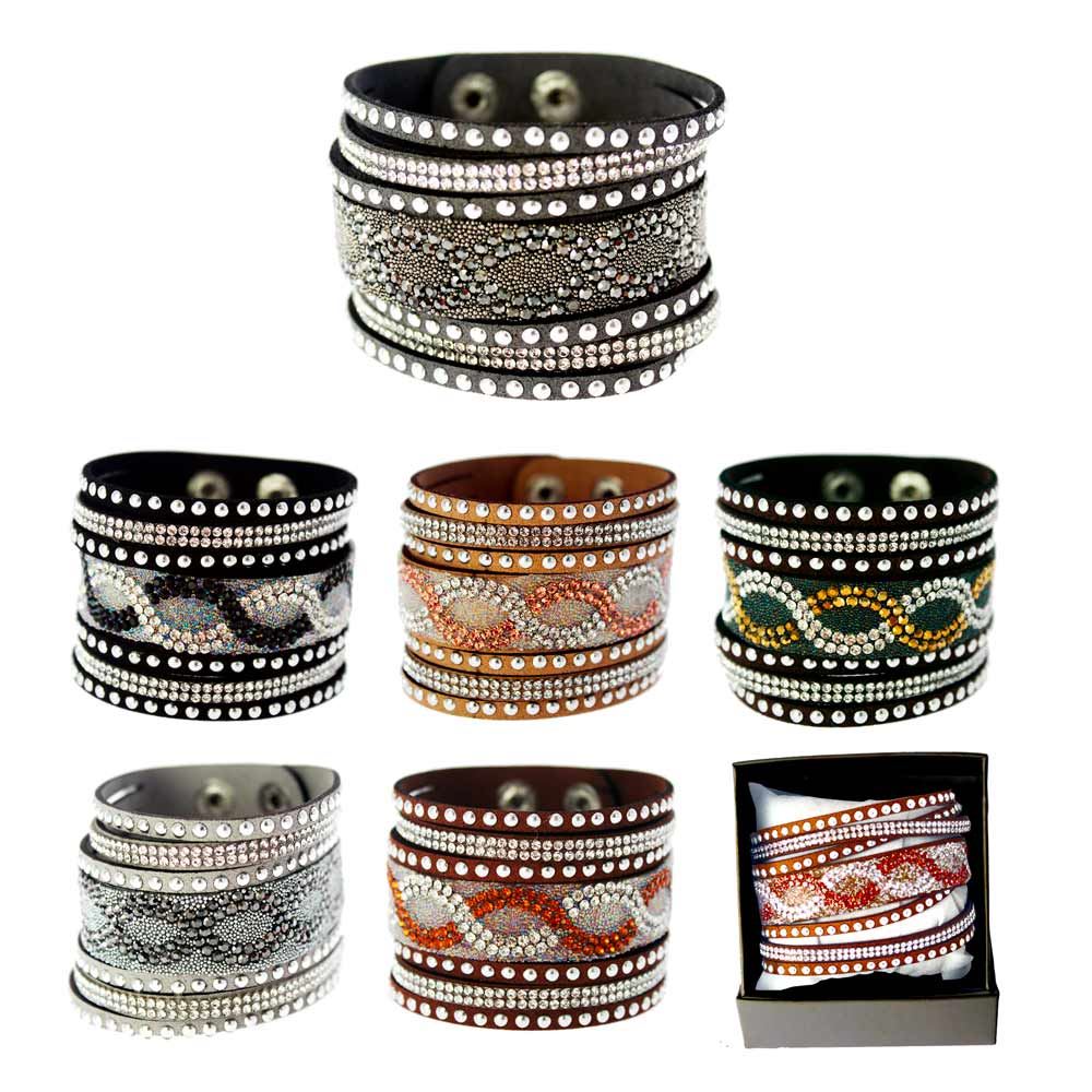 Bracelet strass 6mods /24pcs