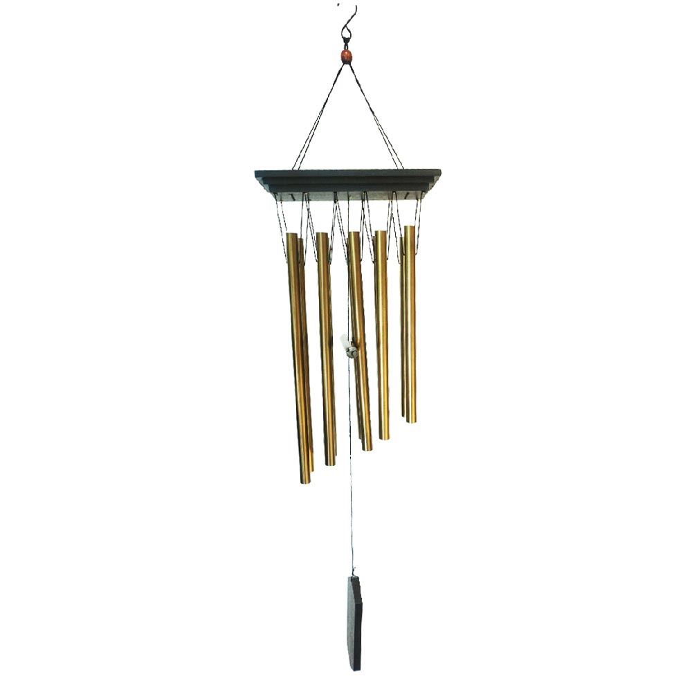 Carillon metal a/ plaque bois