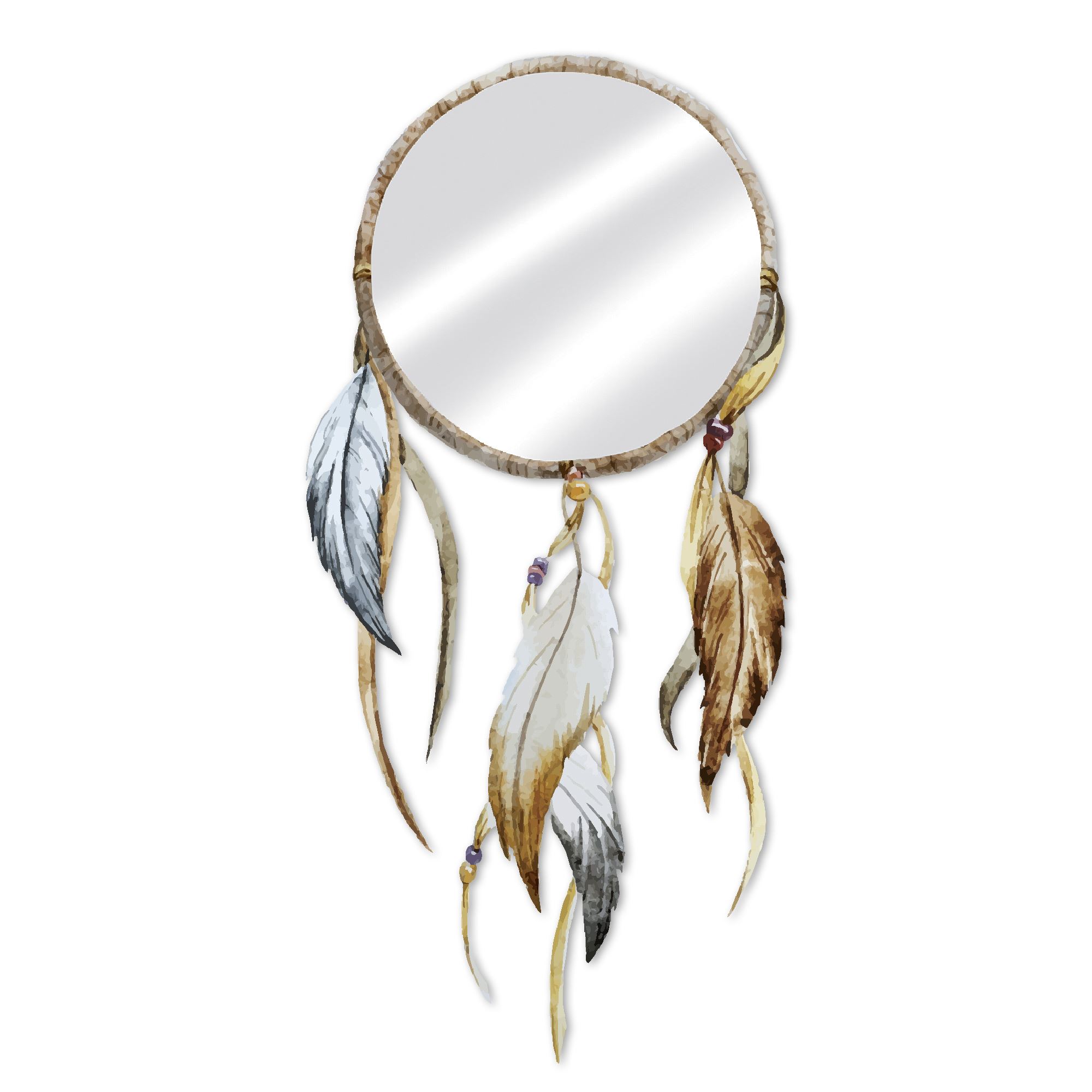 Sticker miroir attrape reve couleur