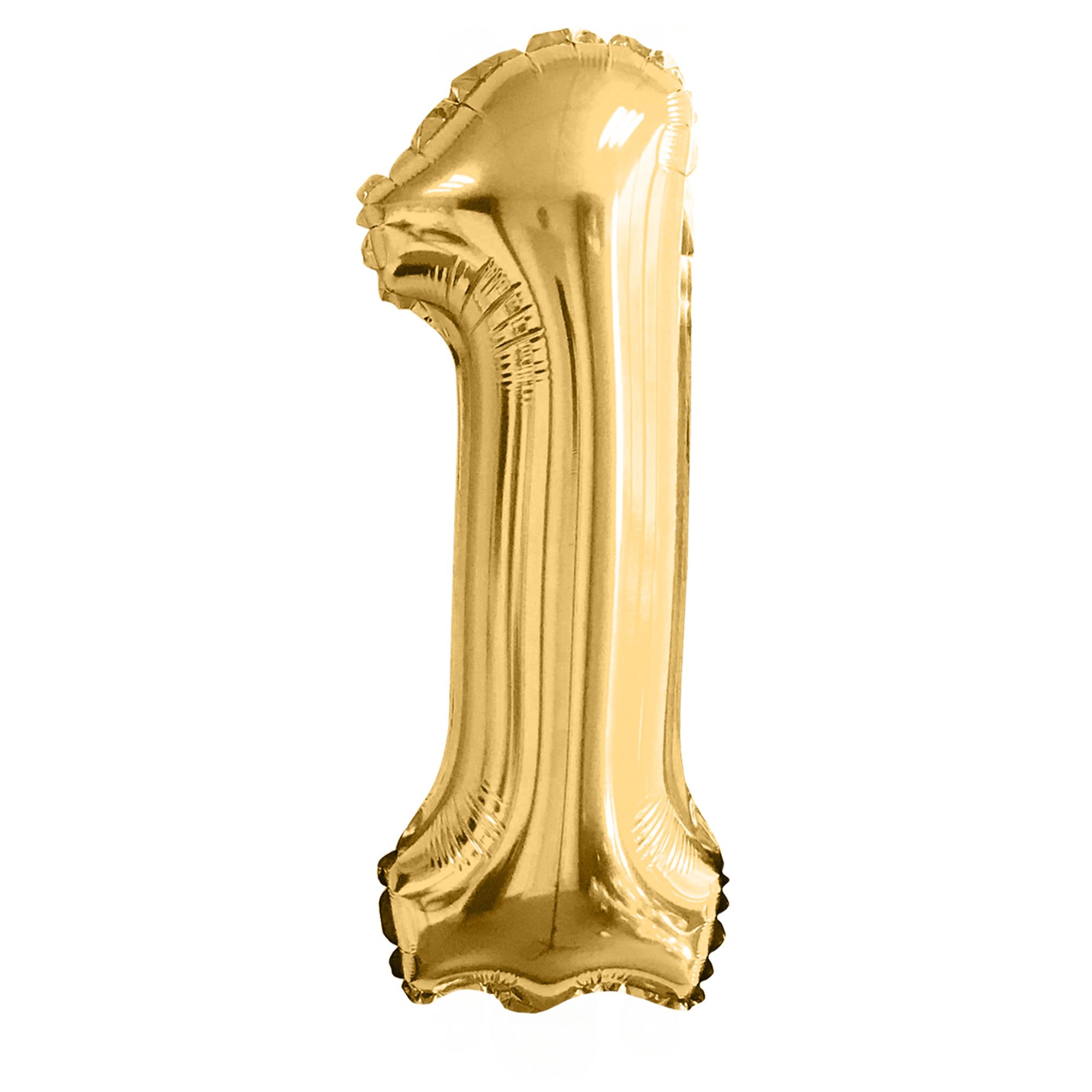 Ballon metallique 1 dore