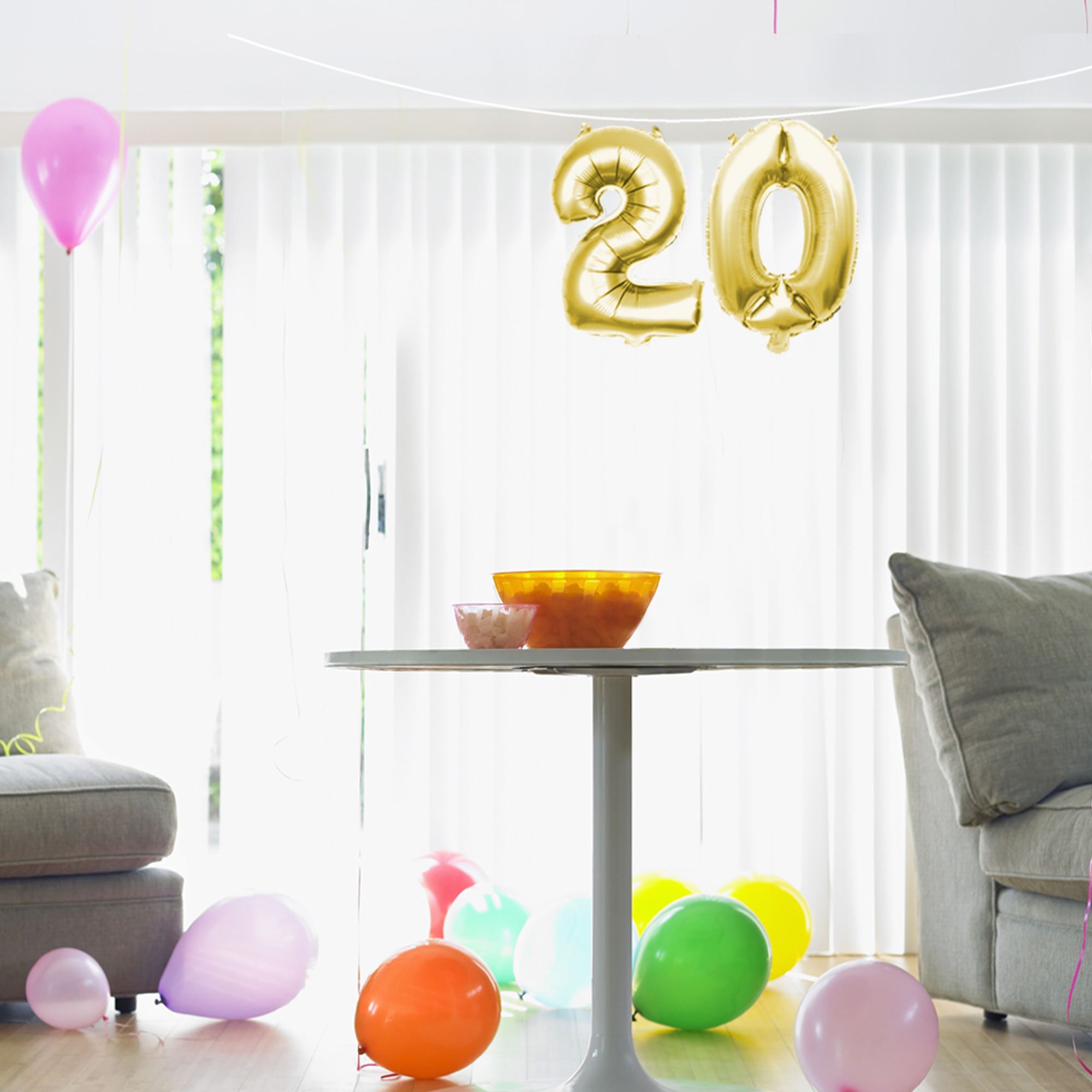 Ballon metallique 2 dore