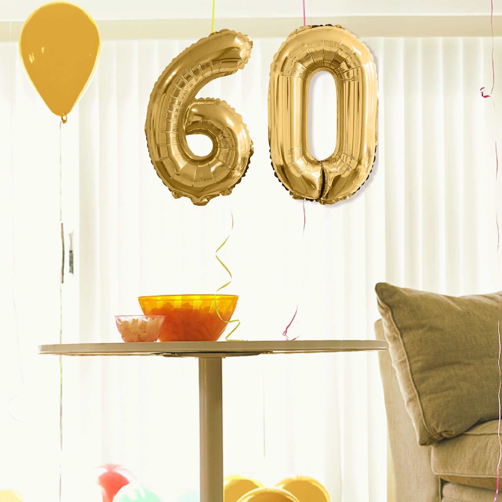 Ballon metallique 6 dore