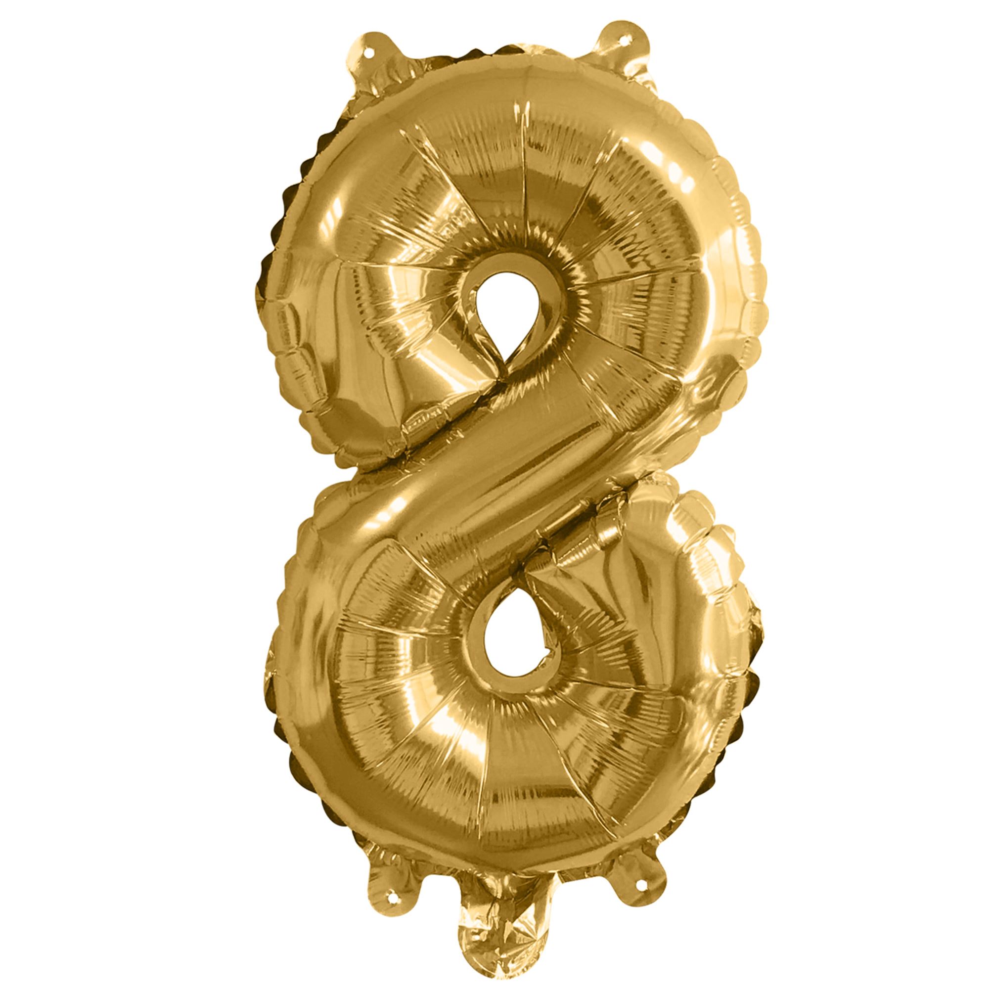 Ballon metallique 8 dore