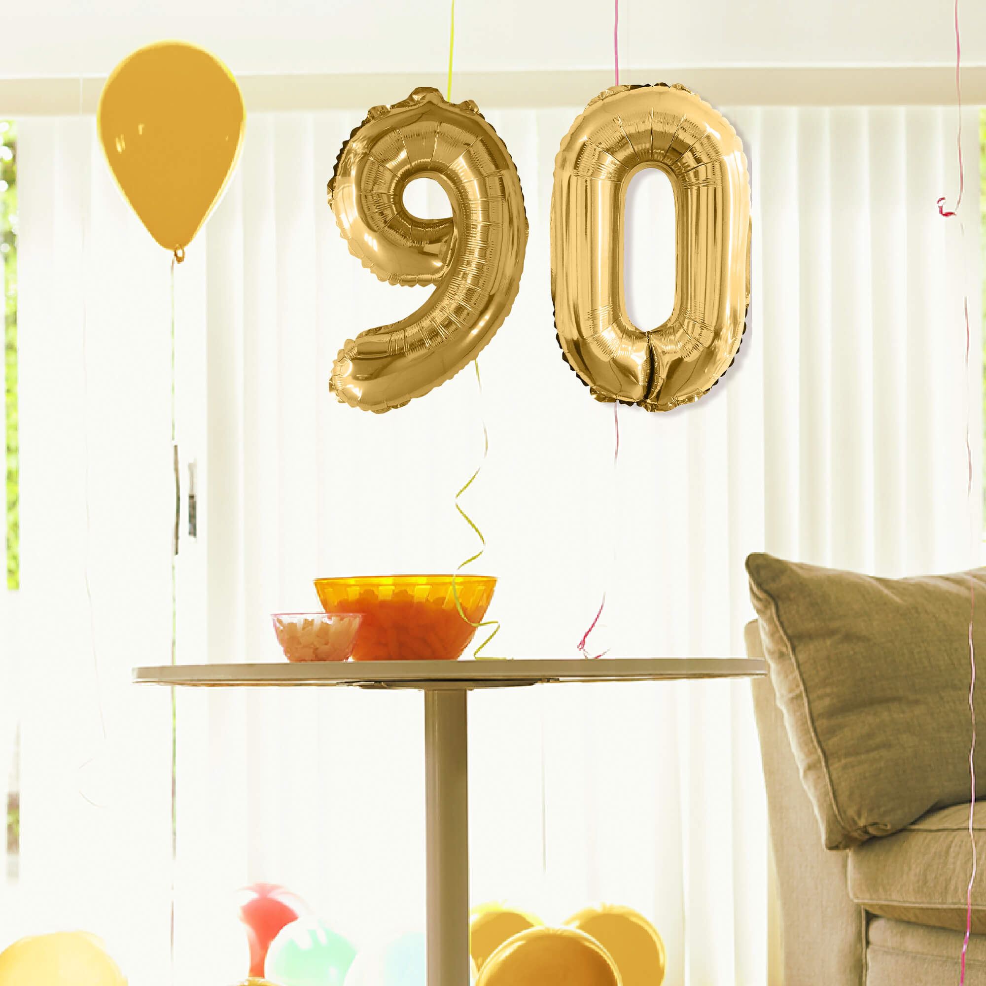 Ballon metallique 9 dore